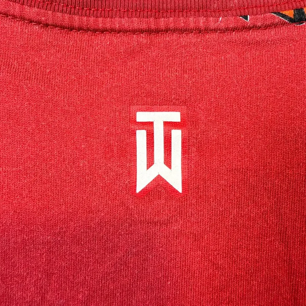 Nike Tiger Woods TW Frank Allover Print Men's Golf T Shirt Red Size Medium